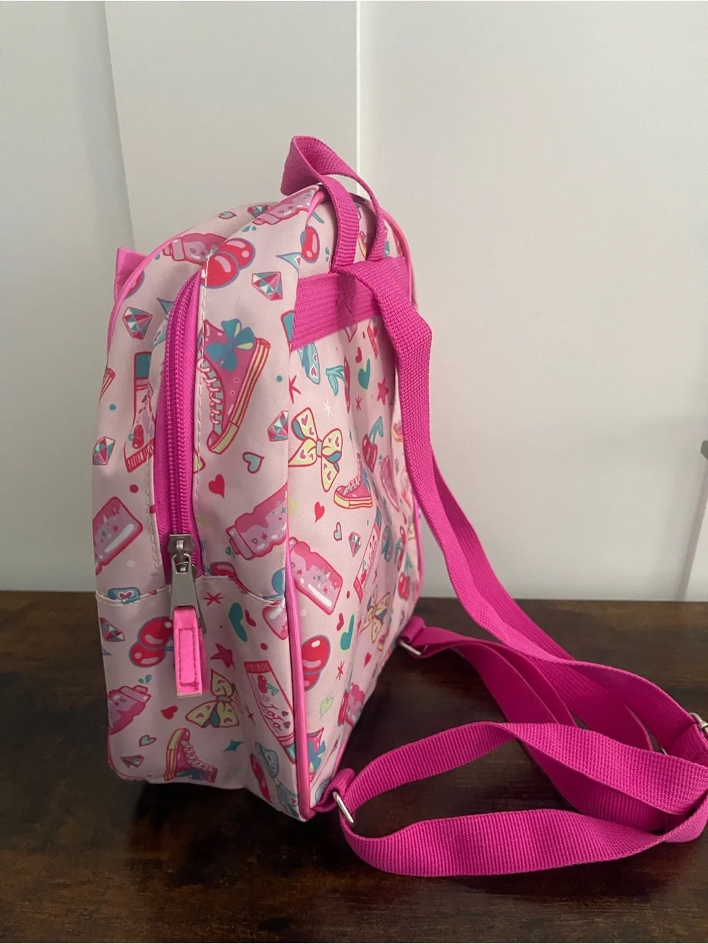 JoJo Siwa Pink Bow Kids Backpack with Playful Print